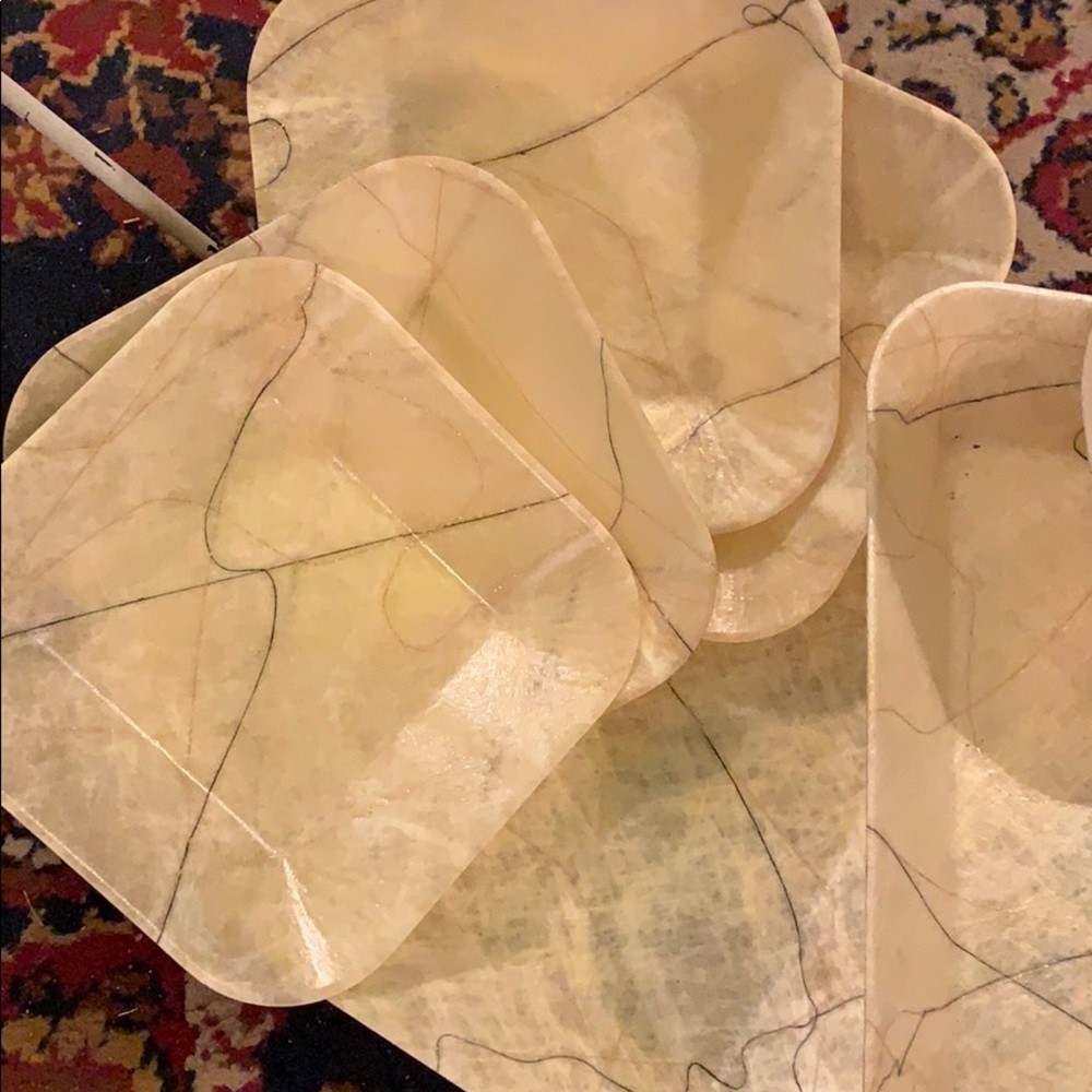 Vintage Mid-Century Fiberglass Trays (10)